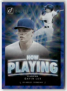 Donruss #NP-9 2020 Gavin Lux ahora jugando Blue Los Angeles Dodgers/249 - Imagen 1 de 2