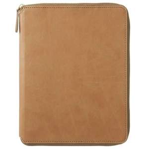 Laconic A5 Notebook Cover with Round Zipper, Brown, LDC10-370BR - Picture 1 of 4
