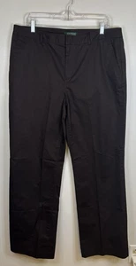 Lauren Ralph Lauren Damen schokobraun gerades Bein Chinohose 14 vorne flach - Bild 1 von 11