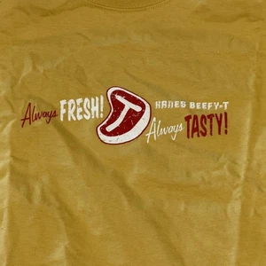 Hanes Beefy-T Promo Shirt gelb L "Always Fresh" 2000er Werbung Deadstock - Bild 1 von 6