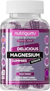 Magnesium Citrate 1250mg amp Vitamin C 80mg Mixed Berry 60 Vegan Gummies Elemen - Picture 1 of 5
