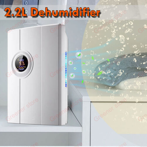 2.2L LCD Dehumidifier Portable Quiet Home Air Dryer for Mould Moisture Damp