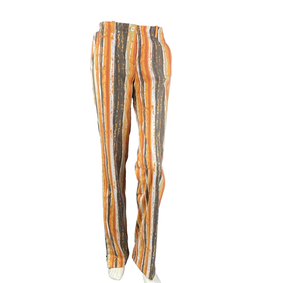 CHERVÒ Chervo Golf Damen Hose Santana DRY MATIC orange beige gestreift 16D neu
