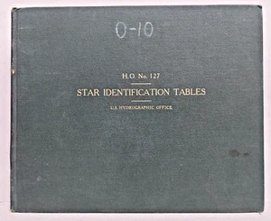 Star Identification Tables, by U. S. Hydrographic Office, H O No. 127, 1939 ed - Picture 1 of 10