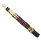 Chinese Classical Fountain Pen Golden Metal Wood Signature Pen for Office4419