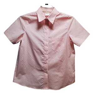 BLAIR Womens Size S Short Sleeve Button Down Shirt Pink - Picture 1 of 5