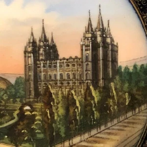 J.E. Kenyon Souvenir Plate Temple Square Salt Lake City, Utah - Picture 1 of 7