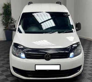 For VW Caddy MK3 2010-2015 Black Bonnet Wind Stone Deflector Protector - Picture 1 of 7
