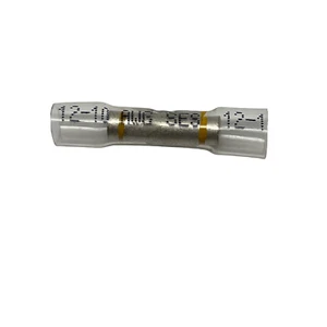 NSPA OptiSeal Yellow 12-10AWG Crystal Clear Sealed Crimp Butt Connector Pack/50 - Picture 1 of 2
