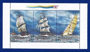 1992 SAILING SHIP STAMP SWEDEN SOUVENIR SHEET SHIPS IN THE WAKE OF COLUMBUS BOAT - Picture 1 of 1