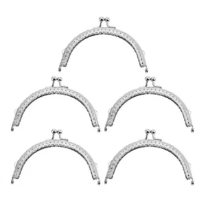 5Pcs Bag Kiss Clasp 2 Color Handbag Purse Shoulder Strap Bag Handmade Arch Shape - Picture 1 of 20