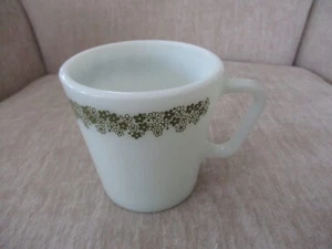 Vintage Pyrex Crazy Daisy Spring Blossom Green White Coffee Mug 1410 - Picture 1 of 10