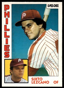 1984 O-Pee-Chee Sixto Lezcano Philadelphia Phillies #185