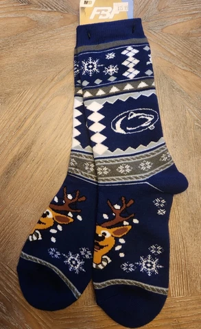 Penn State Christmas Socks One Size Fits Most NWT Cover