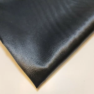 Black Leather Look Crepe Material Dress Drape Craft Quilting Fabric 44" Meter - Picture 1 of 4