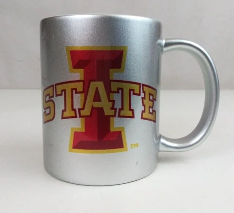 Iowa State University Cyclones Ceramic 4" Silver Coffee Mug Cup Cover