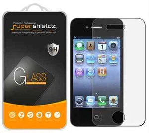 SuperShieldz Protection d'écran en Verre Trempé Haute Qualité pour iPhone 4 4S - Photo 1/5