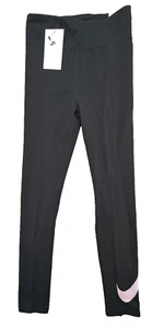 Nike Yoga Pants Girls XL Black Tight Fitness Training Sport Casual 23W 27L 23x27 - Picture 1 of 12
