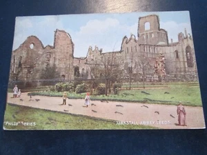 Glitter Postcard of Kirkstall Abbey, Leeds (Philco Series) posted 1905 - Picture 1 of 4