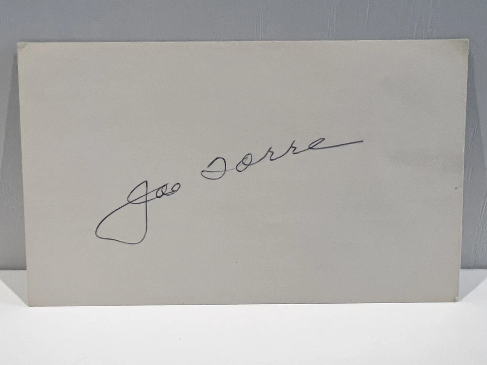 Autographed Signed JOE TORRE New York Yankees 3x5 HOF Index Card - Image 1 of 1