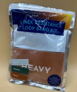 Vivitar 3 Pack Exercise Resistance Loop Band Kit Light Medium & Heavy Workout - Picture 1 of 3