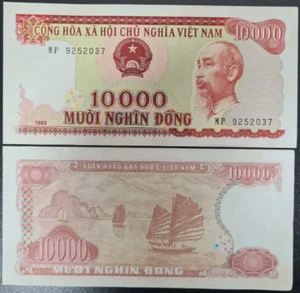 1993 Vietnam 10000 Dong BANKNOTE CURRENCY AU - Picture 1 of 1