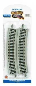 Bachmann 44503 E-Z Track NS Rail/Gray Roadbed 22" Radius Curved Track (4) NIB - Picture 1 of 1
