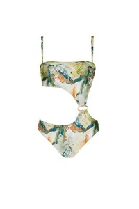 LISCA 043501 INDONESIA Badeanzug / Monokini 36-42, B-D olive green OZ - Picture 1 of 7