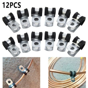 12 Stück 3/16" P Clip Metall Kraftstoffleitungsschellen Gummileitung Bremsclip Schlauchbefestigung - Bild 1 von 12