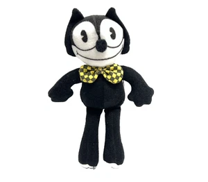 Vtg 1988 Felix The Cat Plush 6.5”Stuffed Animal Soft Toy Applause Checker Bow - Picture 1 of 7