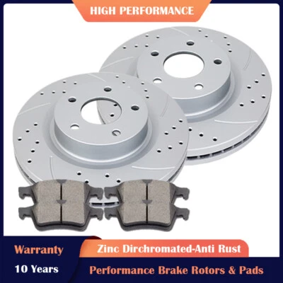 Rotores de freio dianteiro discos e pastilhas freios fit 2012-2015 Honda CR-V Crosstour AWD - Imagem 1 de 4