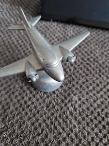 FOSSIL UHR FLUGZEUGLADEN WERBUNG DISPLAY METALL SCHREIBTISCH PAPIERGEWICHT, GEBRAUCHT - Bild 1 von 9