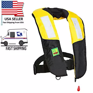 Gilet di salvataggio gonfiabile manuale premium gilet di salvataggio PFD barca pesca spedizione veloce - Foto 1 di 8