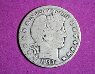 1913- Barber Half Dollar #P16464 - Image 1 of 2