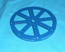 meccano 1 flasque circulaire à rebord, N°118 bleue (64gr)