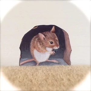 Adorable Mouse in Hole Wall Sticker - Perfect for Kids Room Decor - Picture 1 of 6