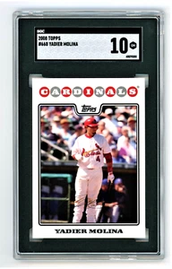 Yadier Molina 2008 Topps #660 SGC 10 GM - Imagen 1 de 6