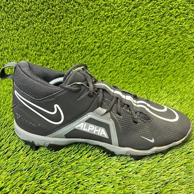 Chuteiras de futebol Nike Alpha Menace 3 Shark masculinas tamanho 11 pretas atléticas corrida - Imagem 1 de 4