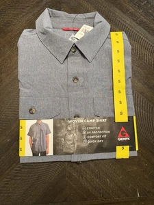 Camicia Gerry Woven Camp blu piccola nuova - Foto 1 di 2