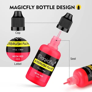 Magicfly Set Pittura Aerografo Acrilica 16 Colori - Pronto da Spruzzare per Artisti e C... - Foto 1 di 12
