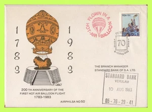 South Africa 1983 Arphila No 50, Balloon Flown cachet Cover - Picture 1 of 1