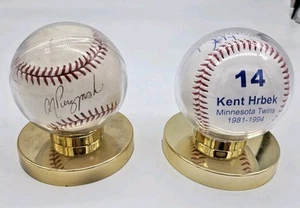 A J Pierzynski Kent Hrbek Autografiado Rawlings OMLB Pelotas de béisbol Minnesota Twins - Imagen 1 de 11