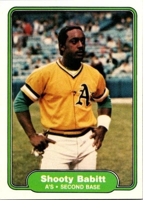 Shooty Babitt 1982 Fleer #86 Rookie Oakland Athletics - Image 1 of 2