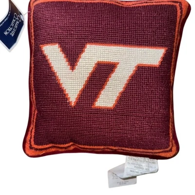 Almohada decorativa Virginia Tech Hokies Needlepoint NCAA 12x12 cuadrada.Grandmacore Foto 1 de 4