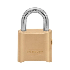 MASTER LOCK 176 Combination Padlock,1 1/2in,Rectgle,Gold 4HY70 - Picture 1 of 1