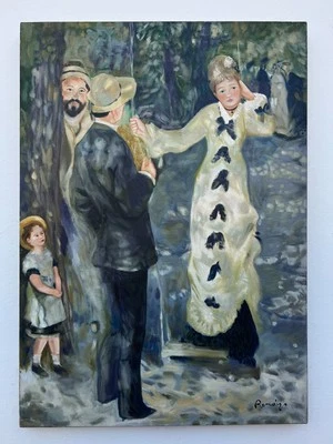 Pintura al óleo sobre lienzo Pierre-Auguste Renoir firmada y estampada 20 x 28 pulgadas Foto 1 de 4