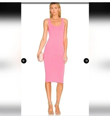 Alice + Olivia Darian Pink stretch-knit midi dress Size Small - Image 1 of 4