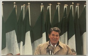 Historic Political Memorabilia: President Reagan's Ireland Trip Vintage Postcard - Picture 1 of 2