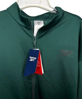 NUEVO CON ETIQUETAS Chaqueta deportiva Reebok para hombre XL verde RI vector tejida manga larga cremallera completa Foto 1 de 4