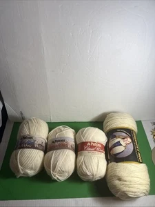 3 Different Patons Classic Wool Yarns And One Fisherman’s Wool Nice Selection - Picture 1 of 11